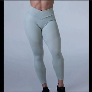 Violate the dress code leggings. Olive V waist leggings .